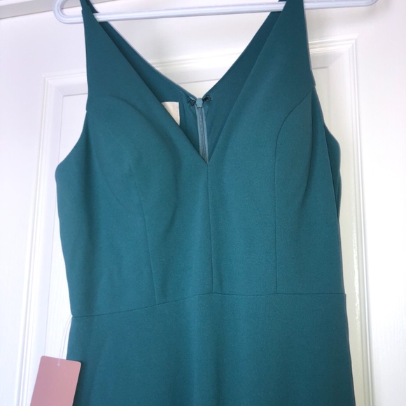 BHLDN Jones V-Neck Crepe Dress Sz 10 - Picture 3 of 6